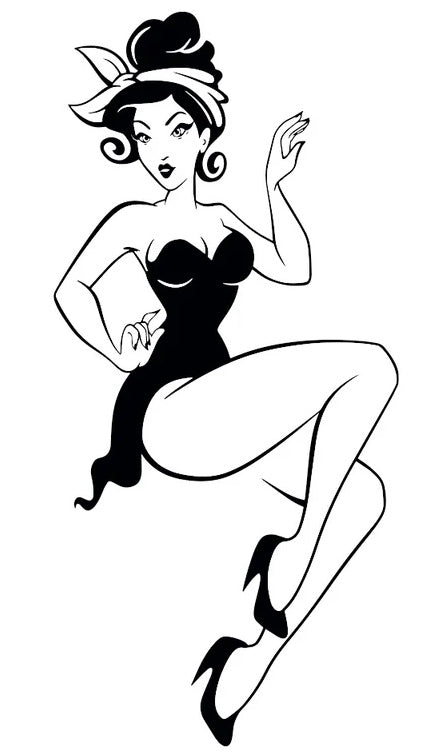 Tatouage Pin Up Noir Et Blanc
