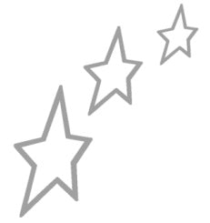 5 silver stars temporary tattoos 4cm