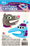 Small temporary tattoo pack Hand puppets