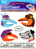Blue hand puppet temporary tattoos large bagt