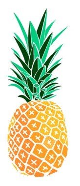 Pineapple temporary tattoo 8cm