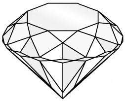 Stylised diamond temporary tattoo 5cm