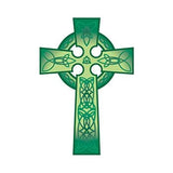 Green celtic cross temporary tattoo 5cm
