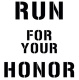 Tatouage temporaire pour les sportifs "run for your honor"