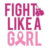 "Fight like a girl" breats cancer temporary tattoo 5cm