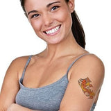 Tatouage temporaire carpe koi orange tattoo 9cm