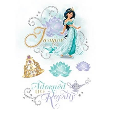 Tatouage scintillant Princesse Jasmine Disney 9cm