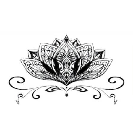 Tatouage éphémère fleur de lotus tattoo 10cm