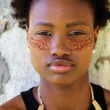Brown fake freckles temporary tattoo 17cm