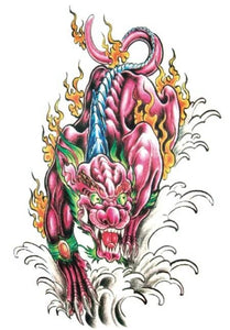 Chinese dragon very big temporary tattoo 21cm