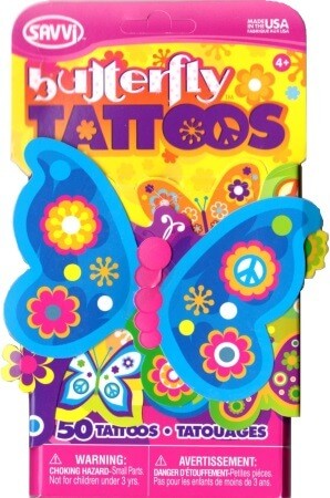 3D butterfly temporary tattoo pack