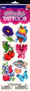Pochette de tatouages scintillants Glitter Cherry