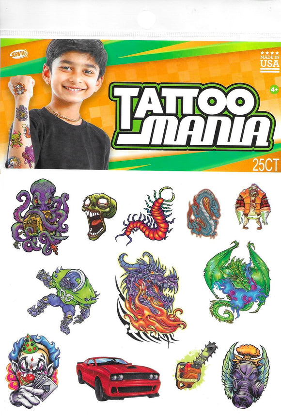 Green Tattoo Mania temporary tattoo pack