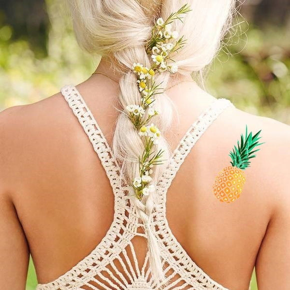 Tatouages éphémères fleurs, fruit et nature