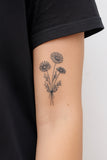 Tatouage temporaire bouquet de fleurs