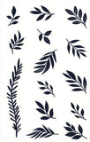 Tatouages semi permanent feuilles