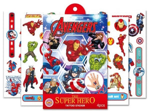Pochette de tatouages éphémères Avengers 15cm