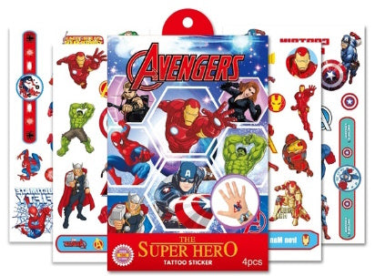 Pochette de tatouages éphémères Avengers 15cm