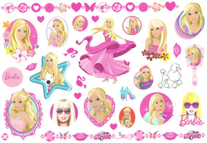 Planche de tatouages éphémères Barbie