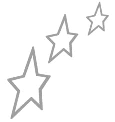 5 tatouages éphémères 3 étoiles argentées 4cm