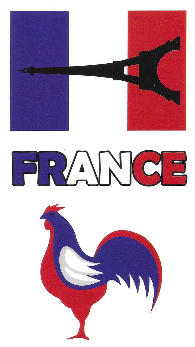 Autocollant Drapeau France - Vinyle Résistant, Plusieurs Tailles (S à XL) - Pour Voiture, Casque, Ordinateur