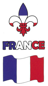 Tattoo sheet France Fleur de Lys 10cm