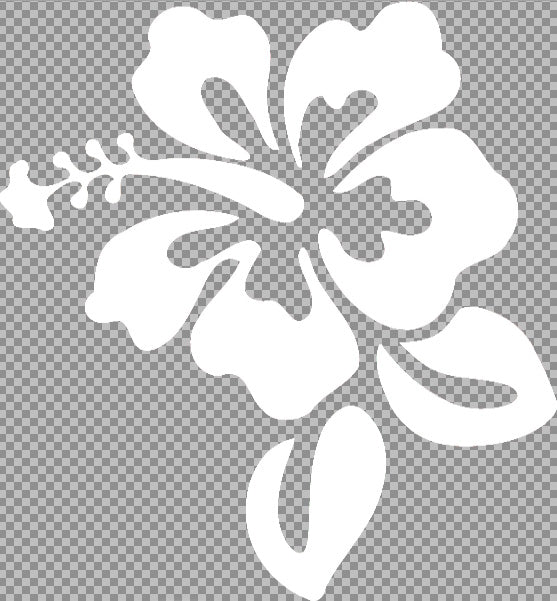 Tatouage temporaire hibiscus blanc 5cm