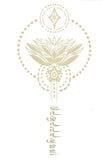 Tatouage jagua semi permanent fleur de lotus 16cm