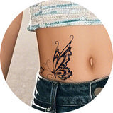 Tatouage jagua semi permanent papillon 16cm