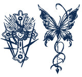 Tatouage jagua croix papillon