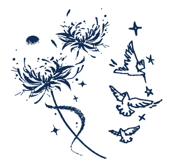 tatouage jagua sans eau pissenlit