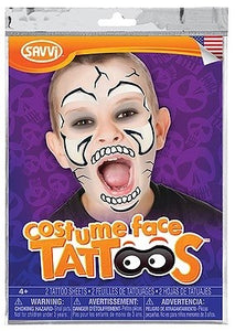 Grande pochette de tatouages masques squelettes