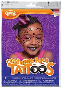 Grande pochette de tatouages masques sorcière