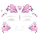 Grande pochette de tatouages masques fleurs