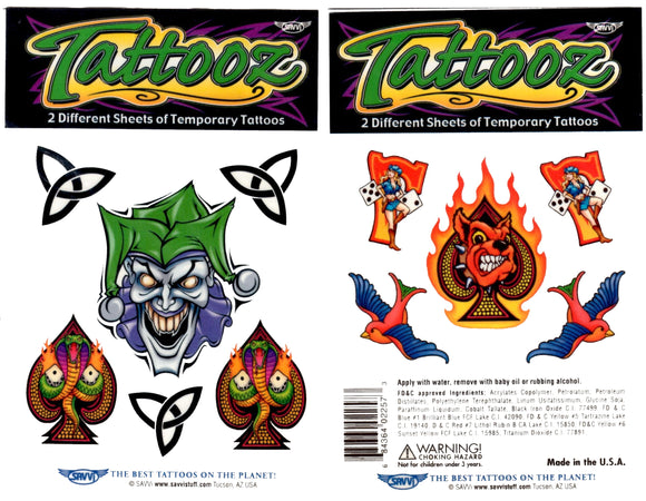 Petite pochette de tatouages temporaires tattooz Joker
