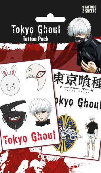 Pack de tatouages temporaires Tokyo Ghoul tattoo