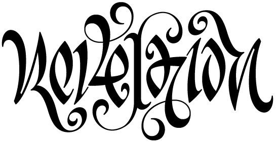 Tatouage ambigram message Révélation