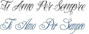 Tatouage éphémère message : ti amo per sempre, je t'aime pour toujours