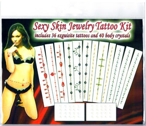 Sexy skin jewelry fake tattoo kit large bag