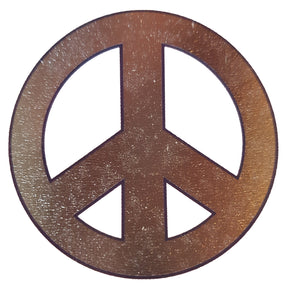 Silver peace and love temporary tattoo 5cm