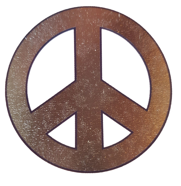 Silver peace and love temporary tattoo 5cm