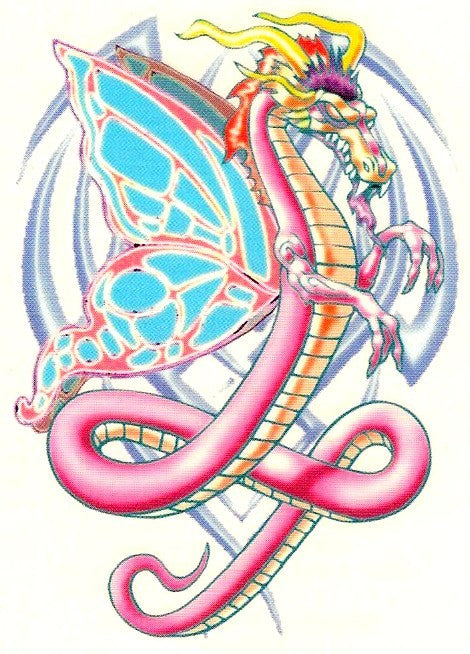 Tatouage Dragon magique Dragon fairies tattoos 9cm