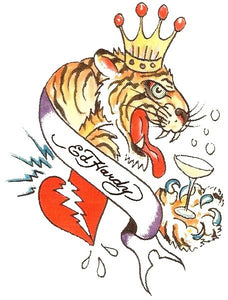 Tatouage temporaire tigre roi Ed Hardy tattoo 9cm