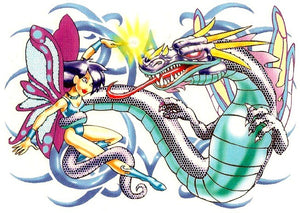 Tatouage fée et dragon