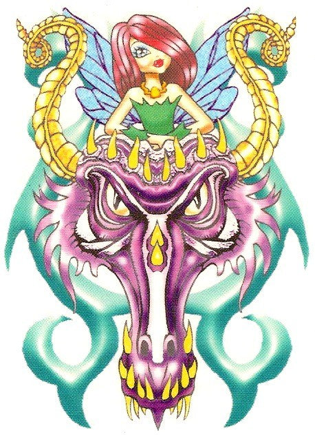 Tatouage dragon et fée