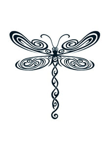 Tatouage temporaire libellule tribale