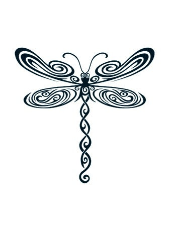 Tatouage temporaire libellule tribale