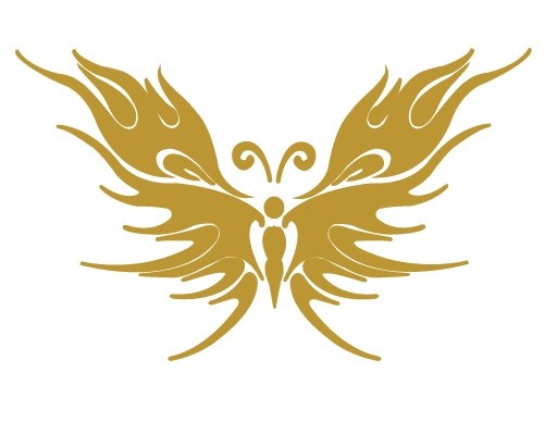 Tatouage temporaire papillon doré