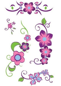 Plancge 5 tatouages fleurs
