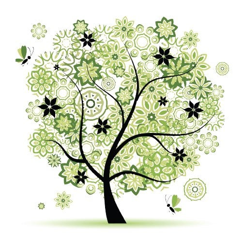 Tatouage temporaire arbre vert